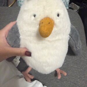 Plush Bird Toy jellycat - White and Gray